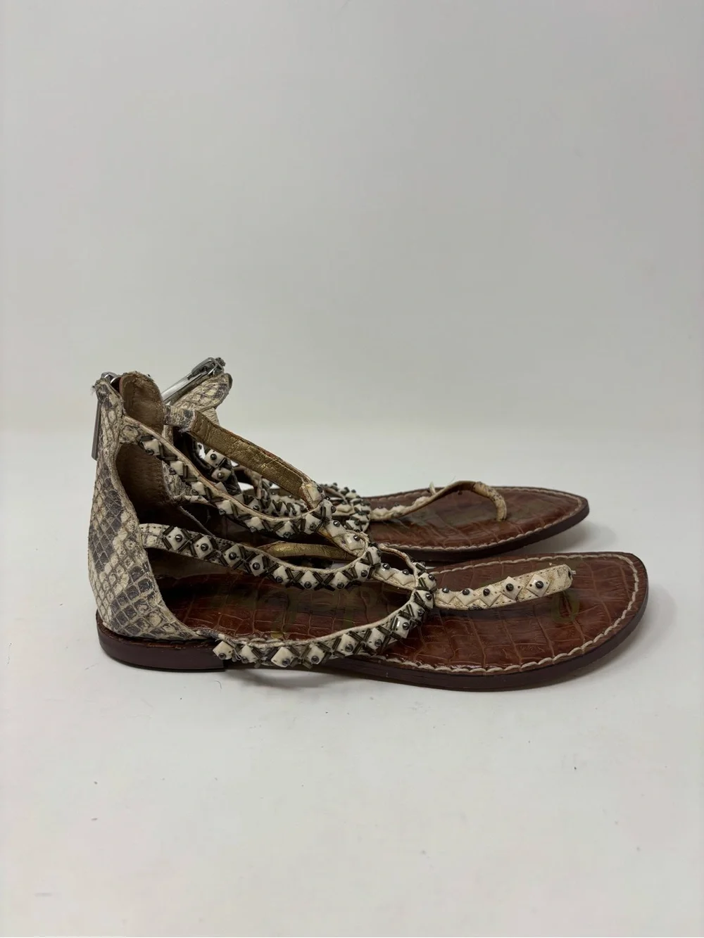 Sam Edelman leopard print calf hair sandals size 5.5